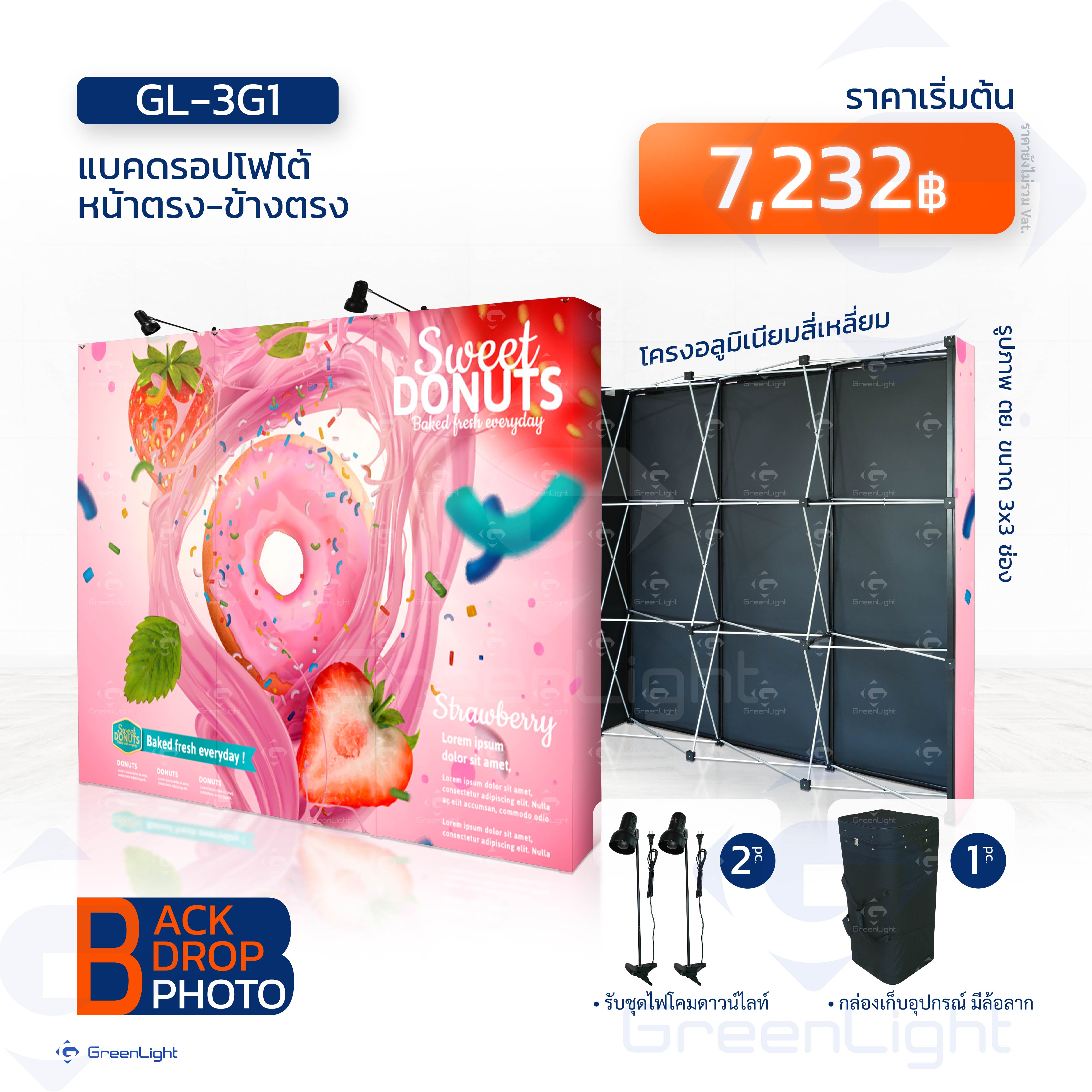 GL-3G1 แบคดรอปงานพิมพ์ Sticker-PP หน้าตรง-ข้างตรง